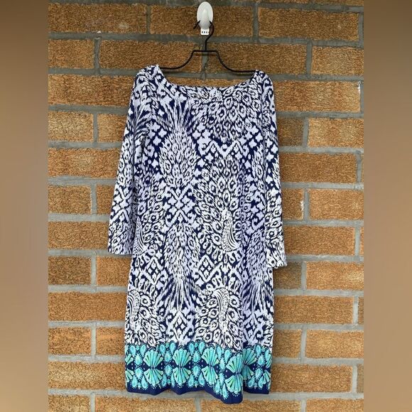 Lilly Pulitzer Women’s Hollee Shift Dress Bright Navy Pineapple Party Small - Picture 5 of 11